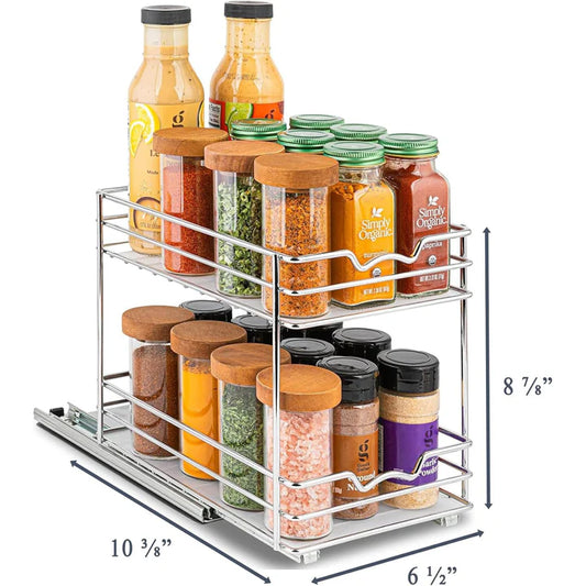 Two Tier Pull Out Cabinet Organizer