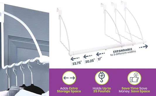 Over Door Clothes Hanging Rod