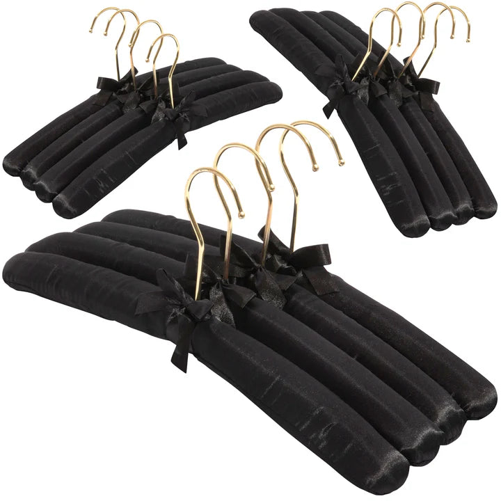 Set of 12 Padded Satin Hangers