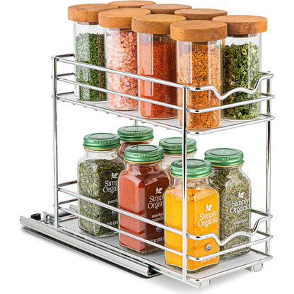 Two Tier Pull Out Cabinet Organizer