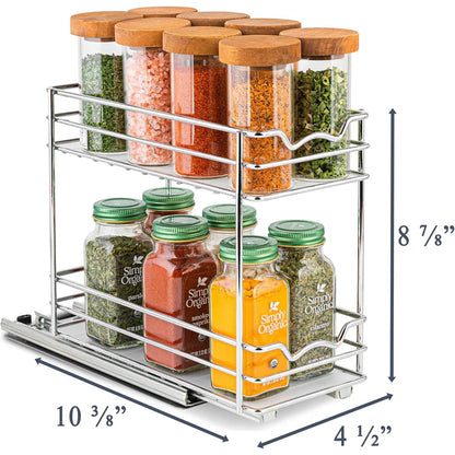 Two Tier Pull Out Cabinet Organizer