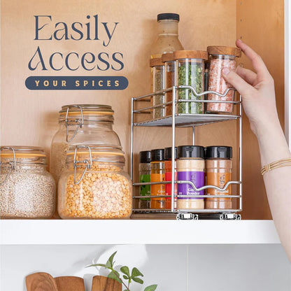 Two Tier Pull Out Cabinet Organizer