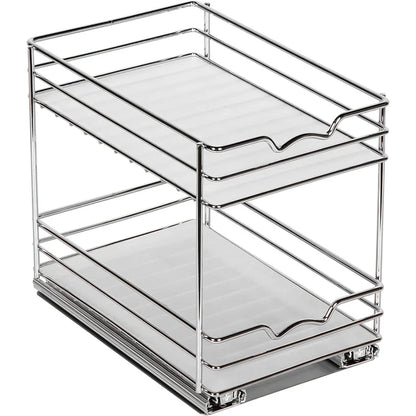 Two Tier Pull Out Cabinet Organizer