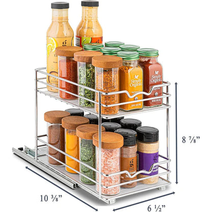 Two Tier Pull Out Cabinet Organizer