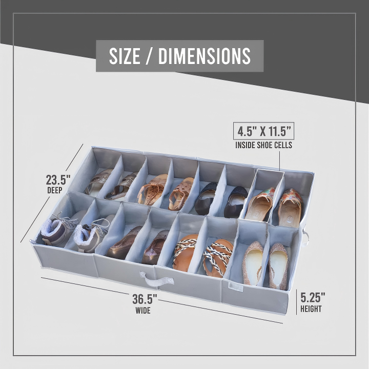 Under Bed Shoe Storage Rack