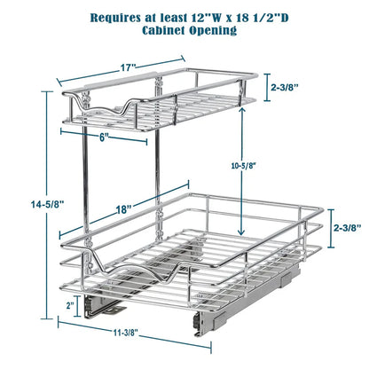 Under Sink Storage Organizer Rack