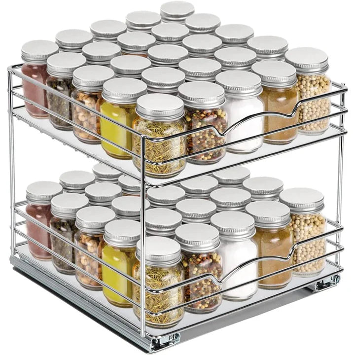 Two Tier Pull Out Cabinet Organizer